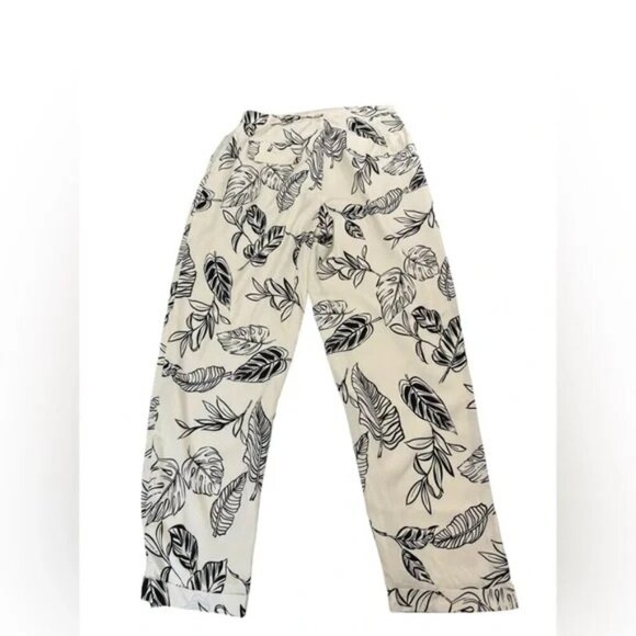 NWT Another Day In Paradise Tropical Print Trouser Pants in Medium Sz - Picture 7 of 9